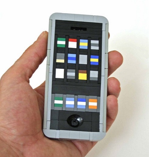 Lego Smartphone Model → Iri Mini Tablet Computer, Phablet or Smartphone Mockup